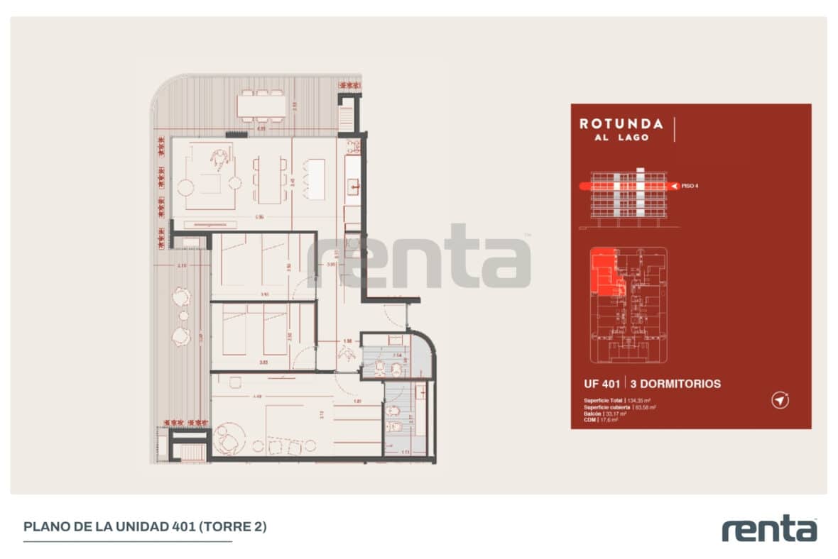 Rotunda al Lago - Planos